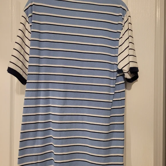 NWT- Polo Ralph Lauren Blue and White Striped Polo Shirt Boys Size 18-20 - Picture 8 of 9